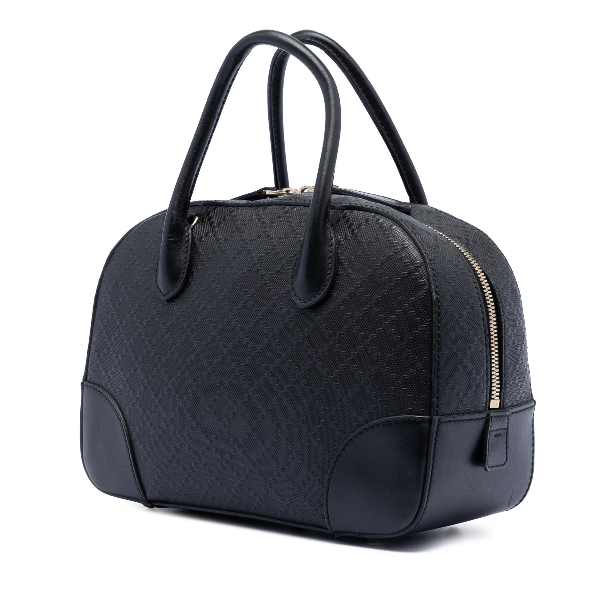 Gucci Diamante Bright Leather Satchel