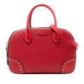 Gucci Diamante Bright Leather Satchel