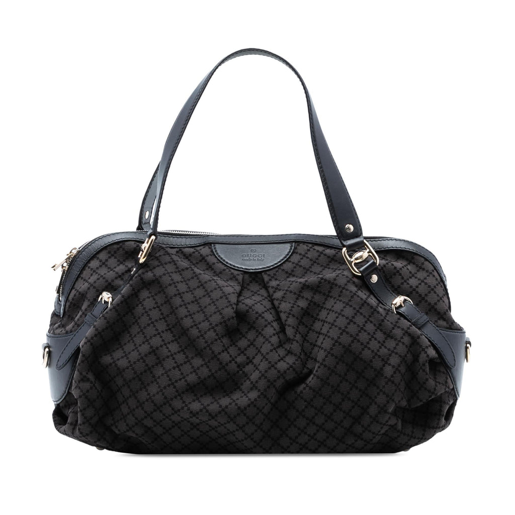 Gucci Diamante Canvas Bridle Satchel