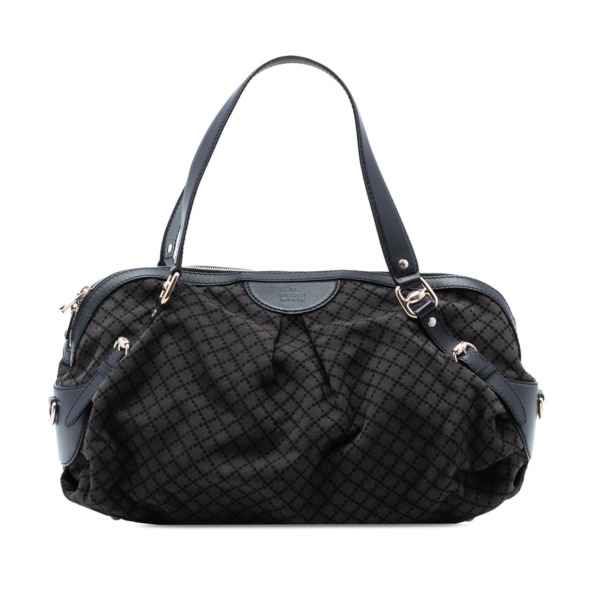 Gucci Diamante Canvas Bridle Satchel