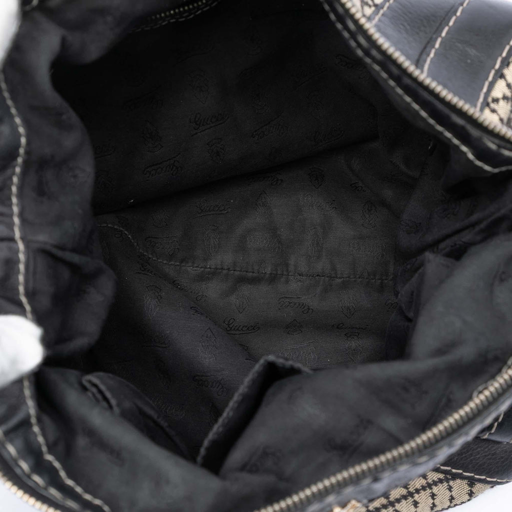 Gucci Diamante Canvas Crest Boule Hobo