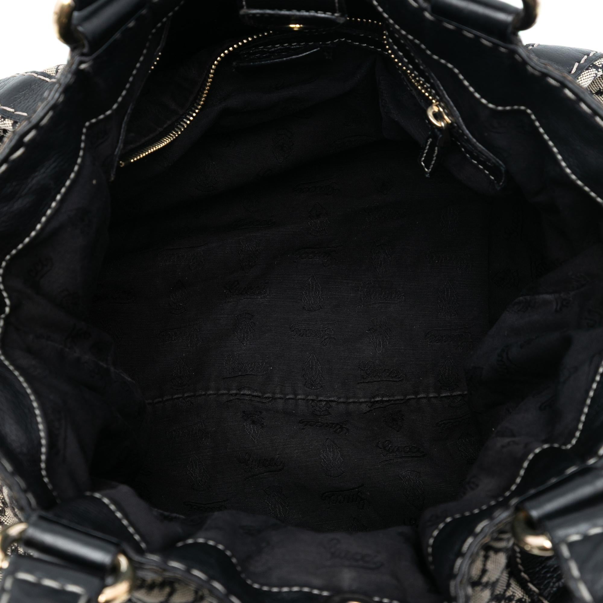 Gucci Diamante Canvas Crest Satchel