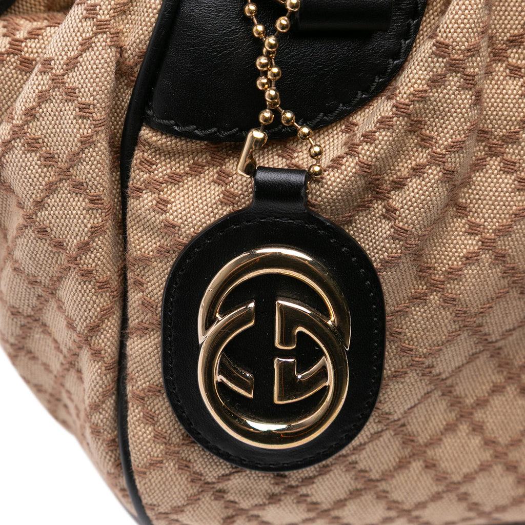 Gucci Diamante Canvas Sukey Satchel
