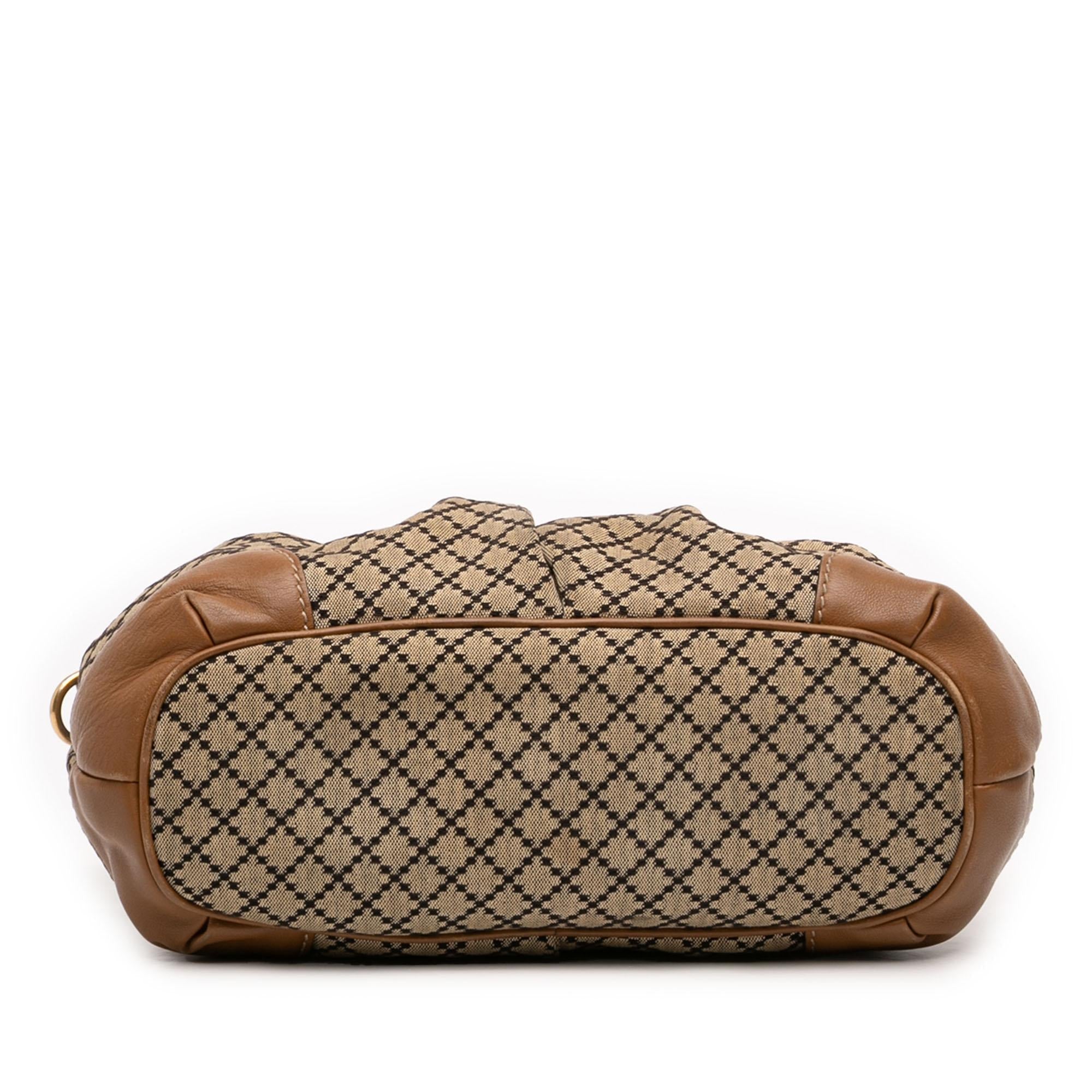 Gucci Diamante Canvas Sukey Satchel