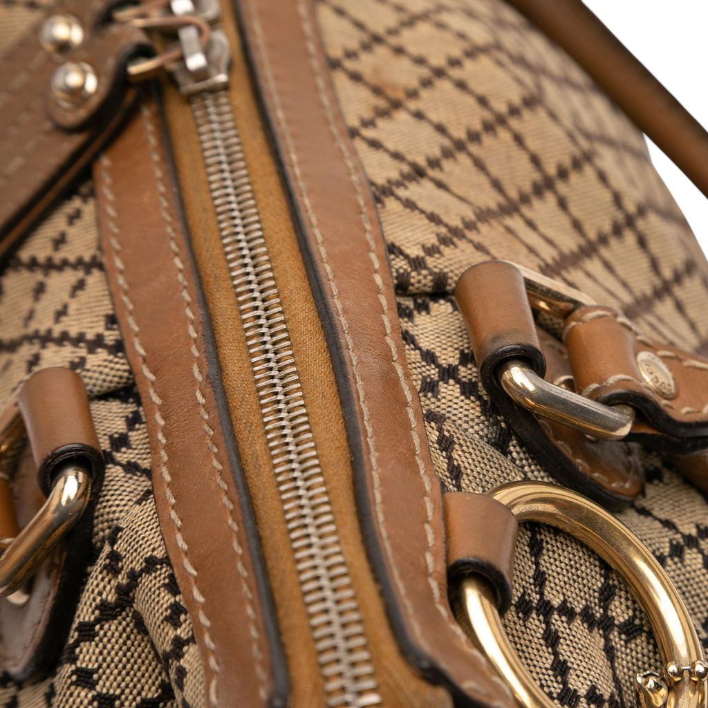 Gucci Diamante Canvas Sukey Satchel