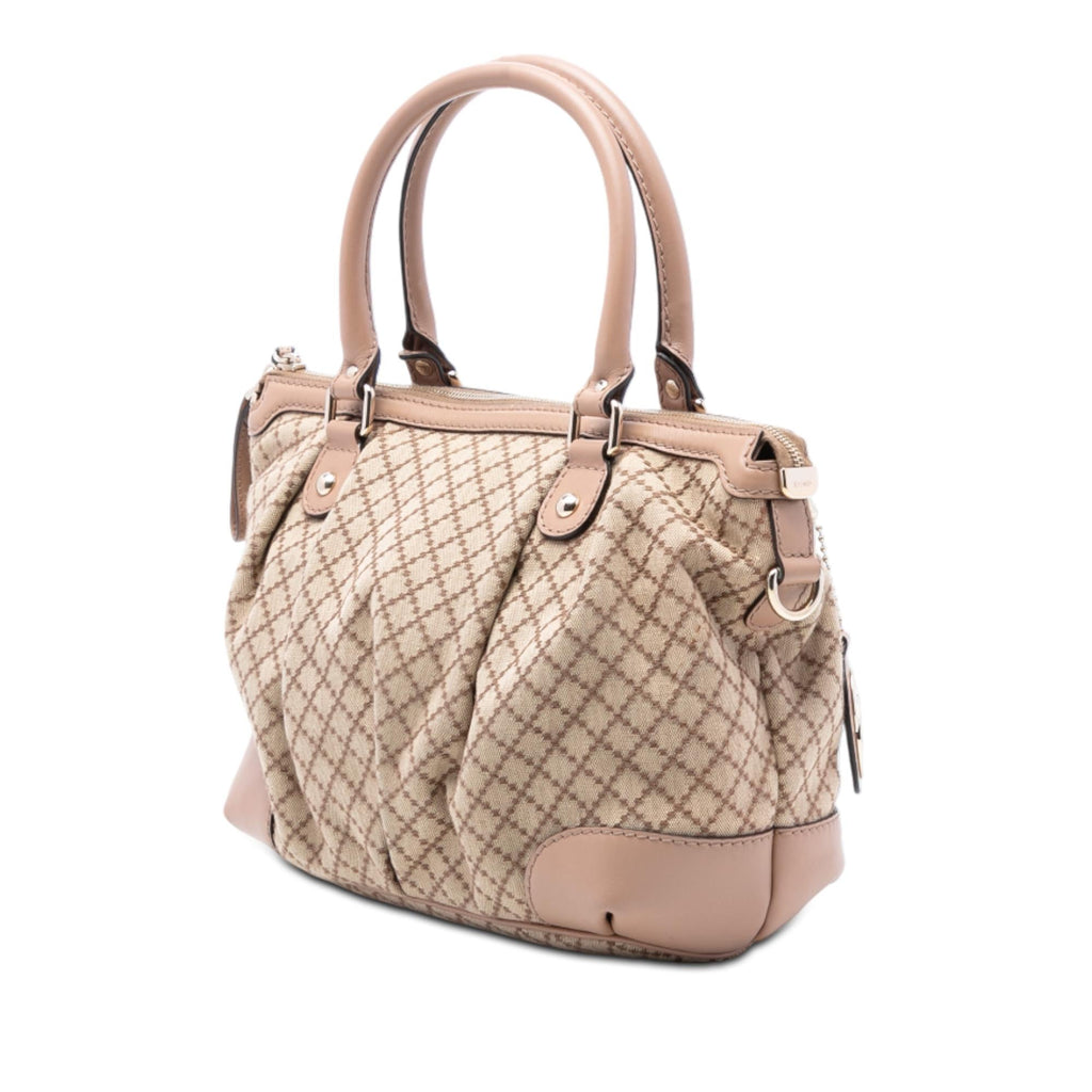 Gucci Diamante Canvas Sukey Satchel