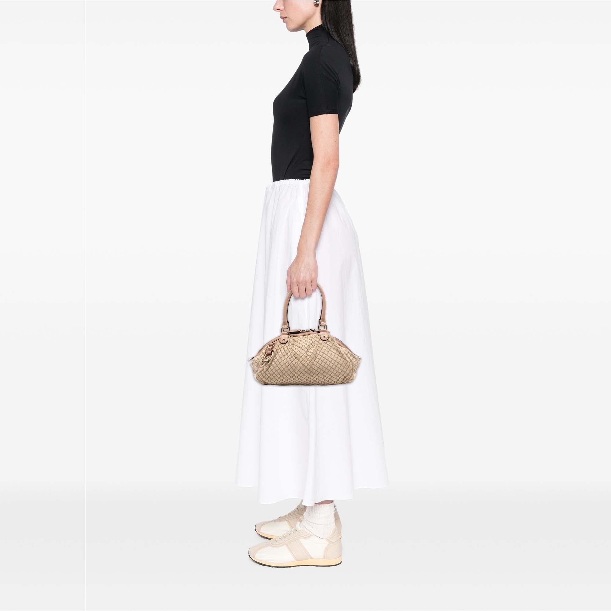 Gucci Diamante Canvas Sukey Satchel