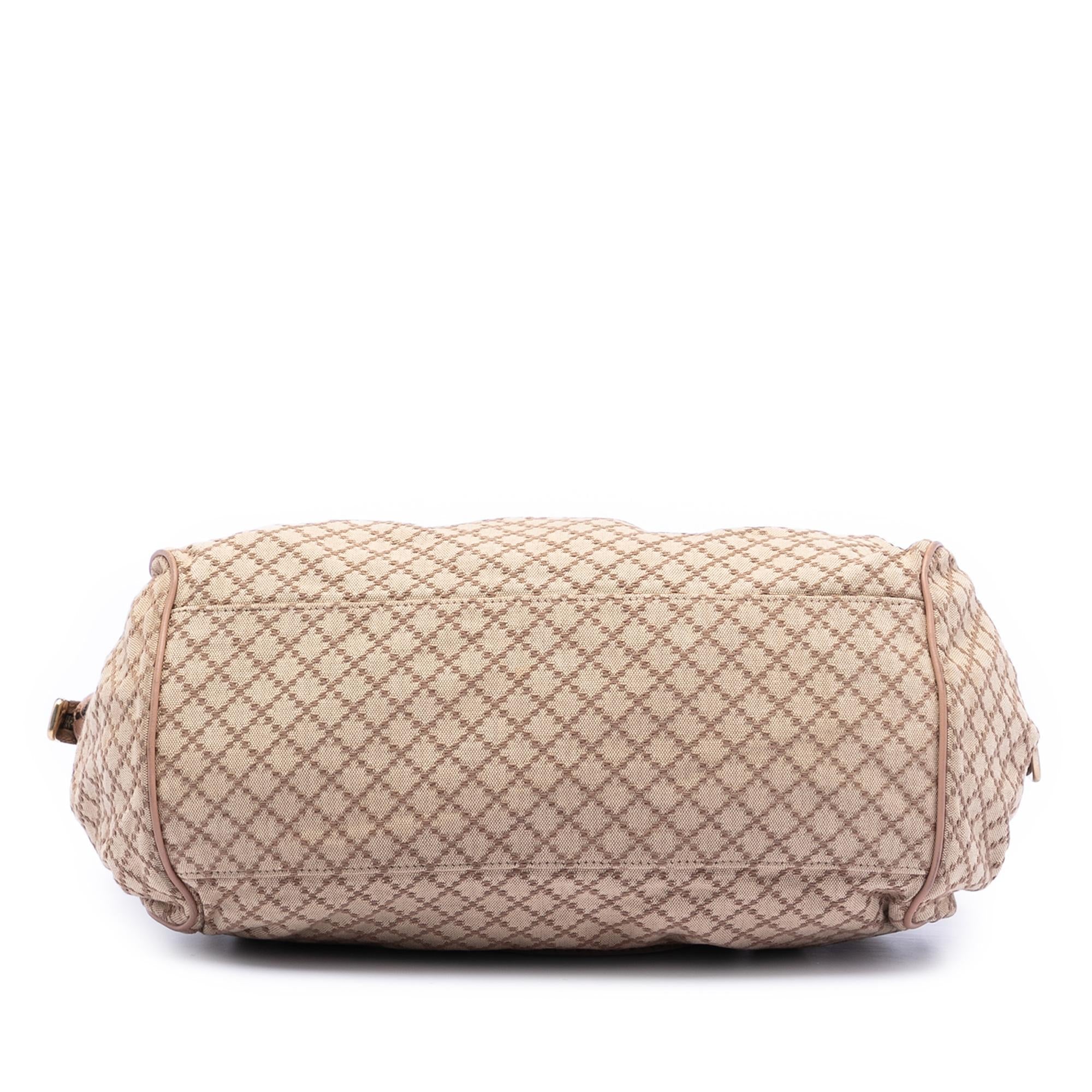 Gucci Diamante Canvas Sukey Satchel