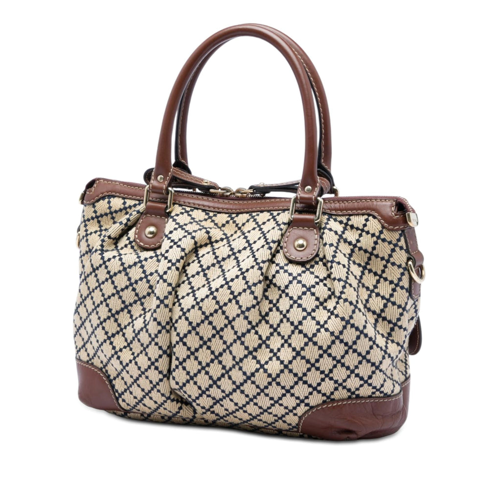 Gucci Diamante Canvas Sukey Satchel