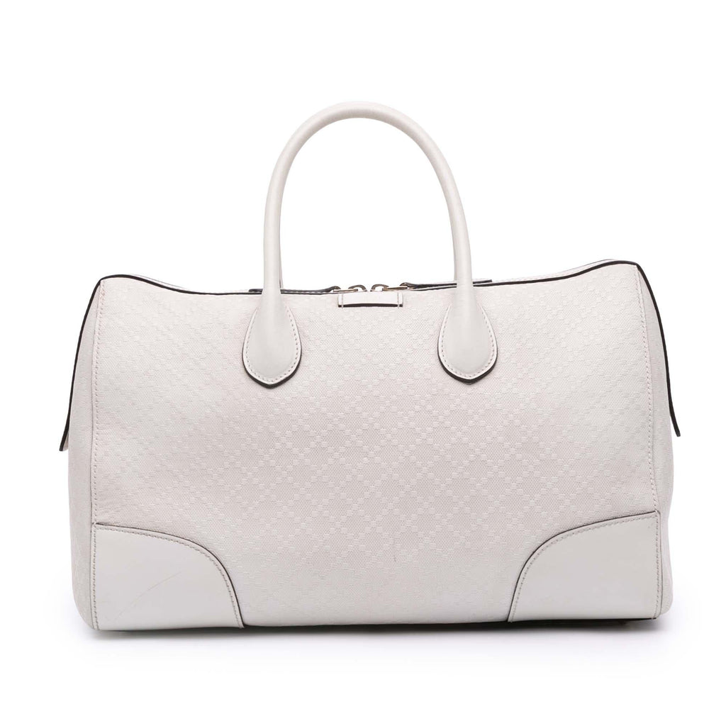 Gucci Diamante Leather Boston Bag