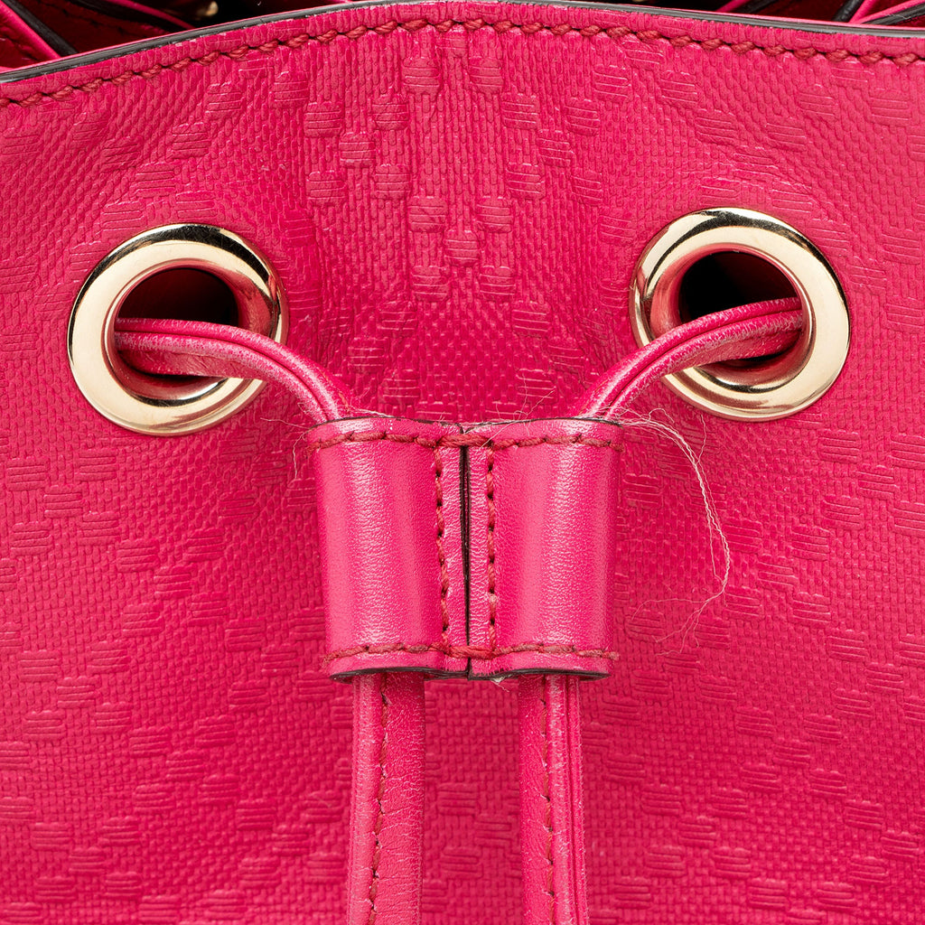 Gucci Diamante Leather Bright Bucket Bag