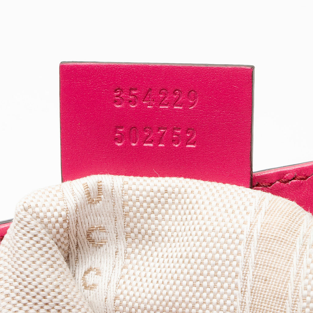 Gucci Diamante Leather Bright Bucket Bag