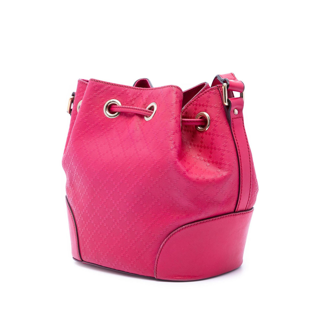 Gucci Diamante Leather Bright Bucket Bag