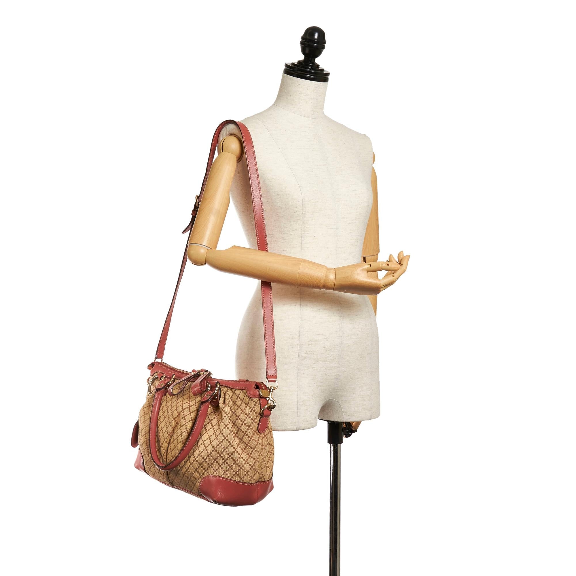 Gucci Diamante Sukey Canvas Satchel (SHG-29040)