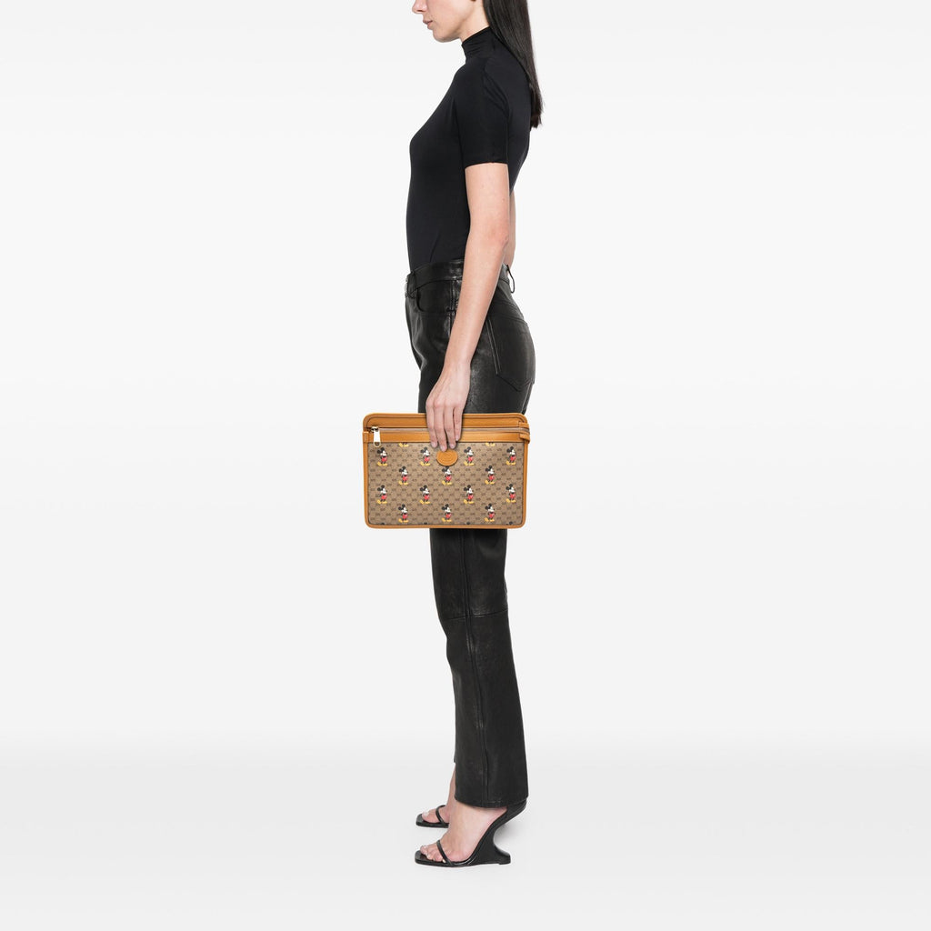 Gucci Disney Micro GG Supreme Mickey Mouse Clutch