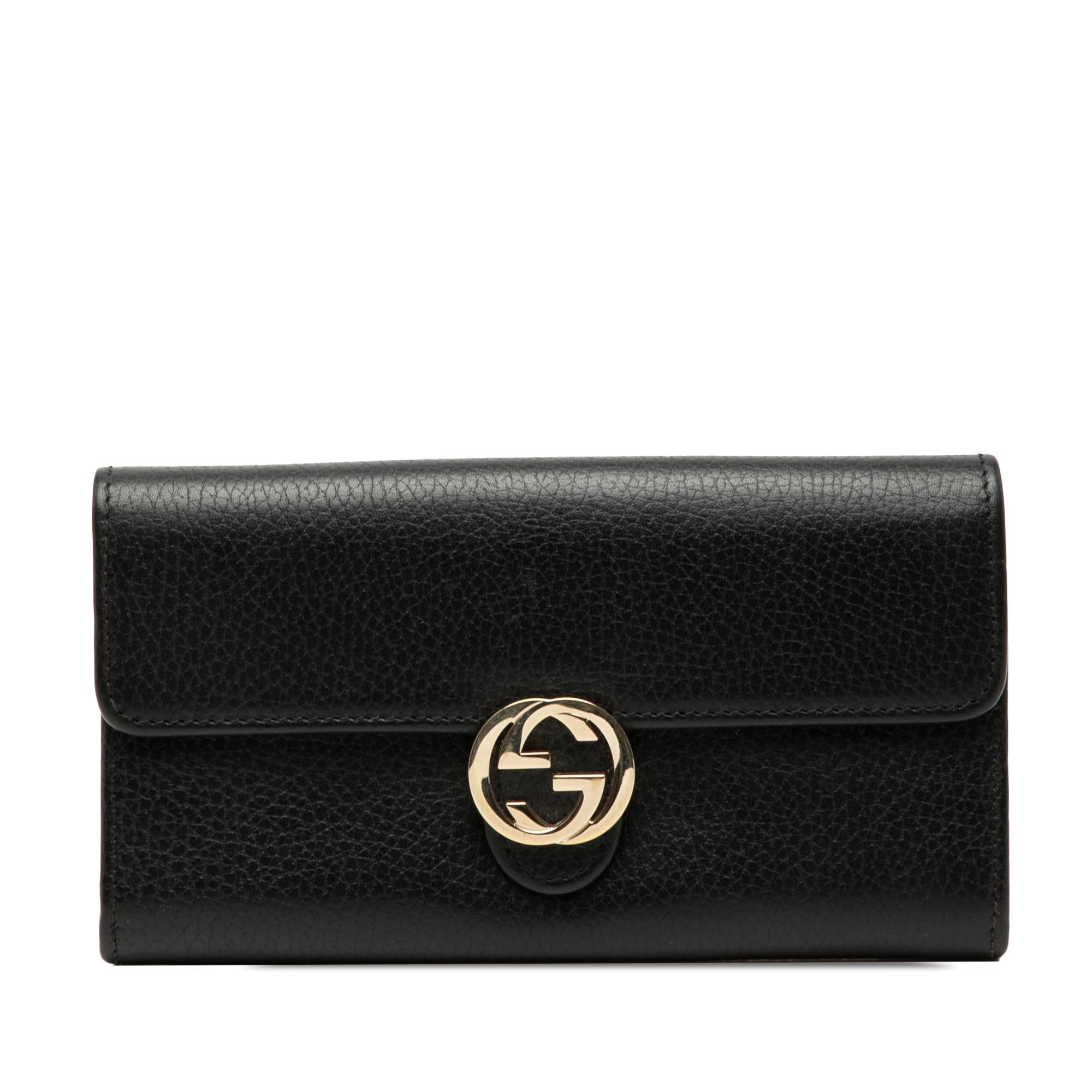Gucci Dollar Calfskin Interlocking G Continental Wallet