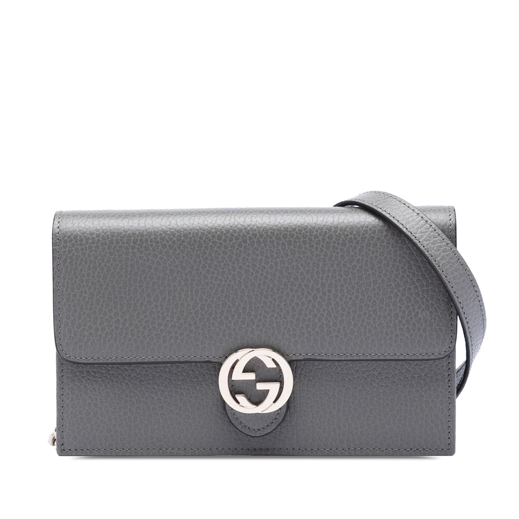 Gucci Dollar Calfskin Interlocking G Wallet on Chain
