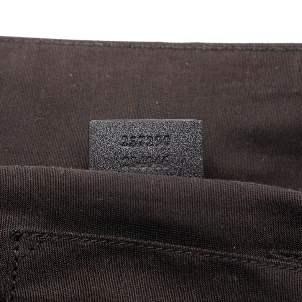Gucci Embossed Leather Horsebit Full Moon Tote