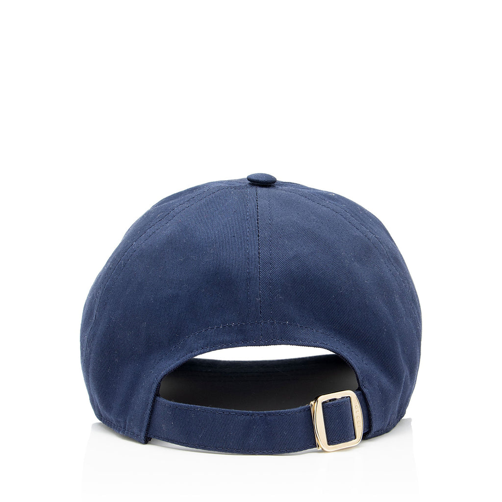 Gucci Embroidered Script Logo Baseball Hat - Size M