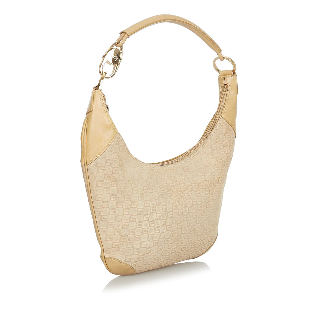 Gucci G Monogram Canvas Shoulder Bag (SHG-24198)