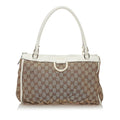 Gucci GG Abbey D-Ring Canvas Shoulder Bag (SHG-32453)