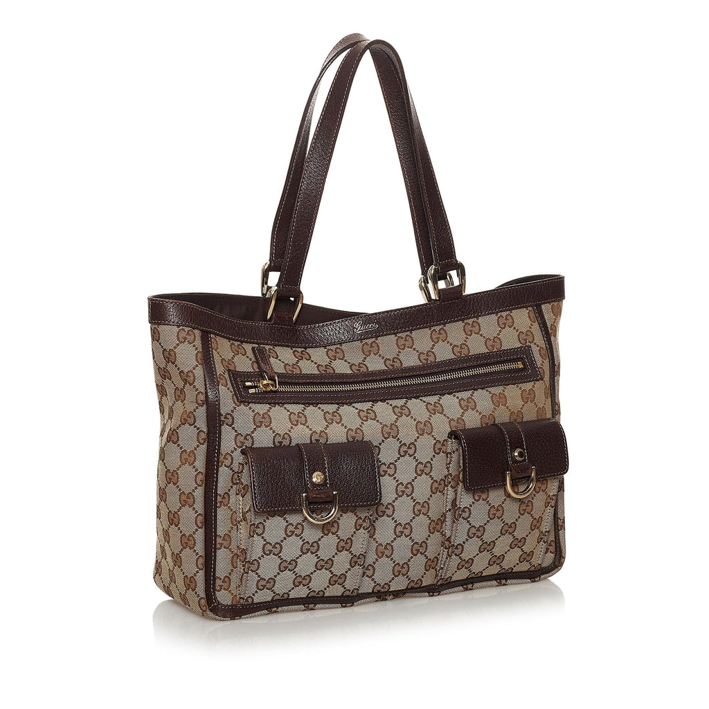Gucci GG Canvas Abbey D-Ring Shoulder Bag (SHG-30118)