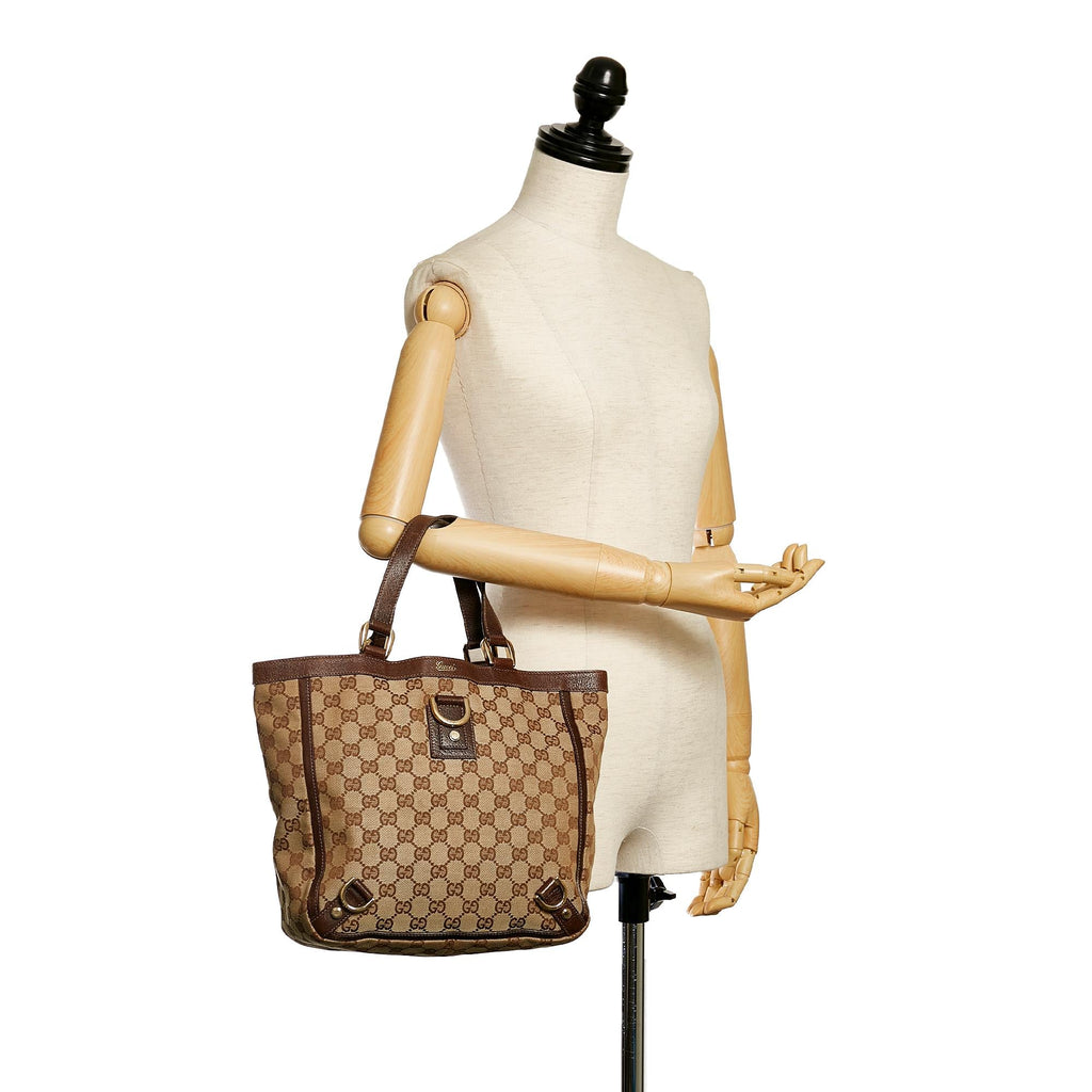 Gucci GG Canvas Abbey D-Ring Tote Bag (SHG-32272)