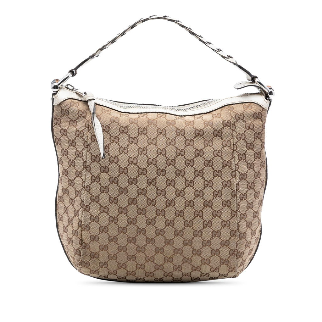 Gucci GG Canvas Bamboo Bar Hobo