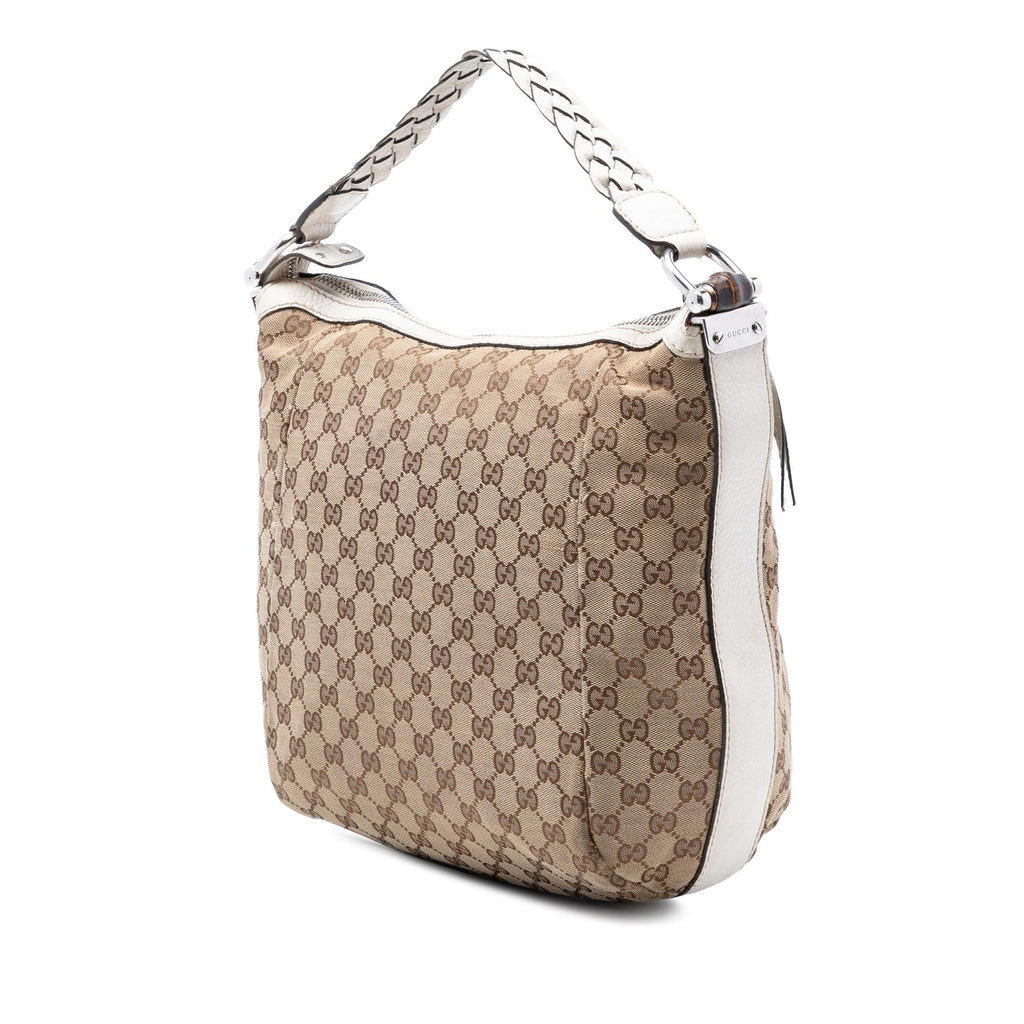 Gucci GG Canvas Bamboo Bar Hobo