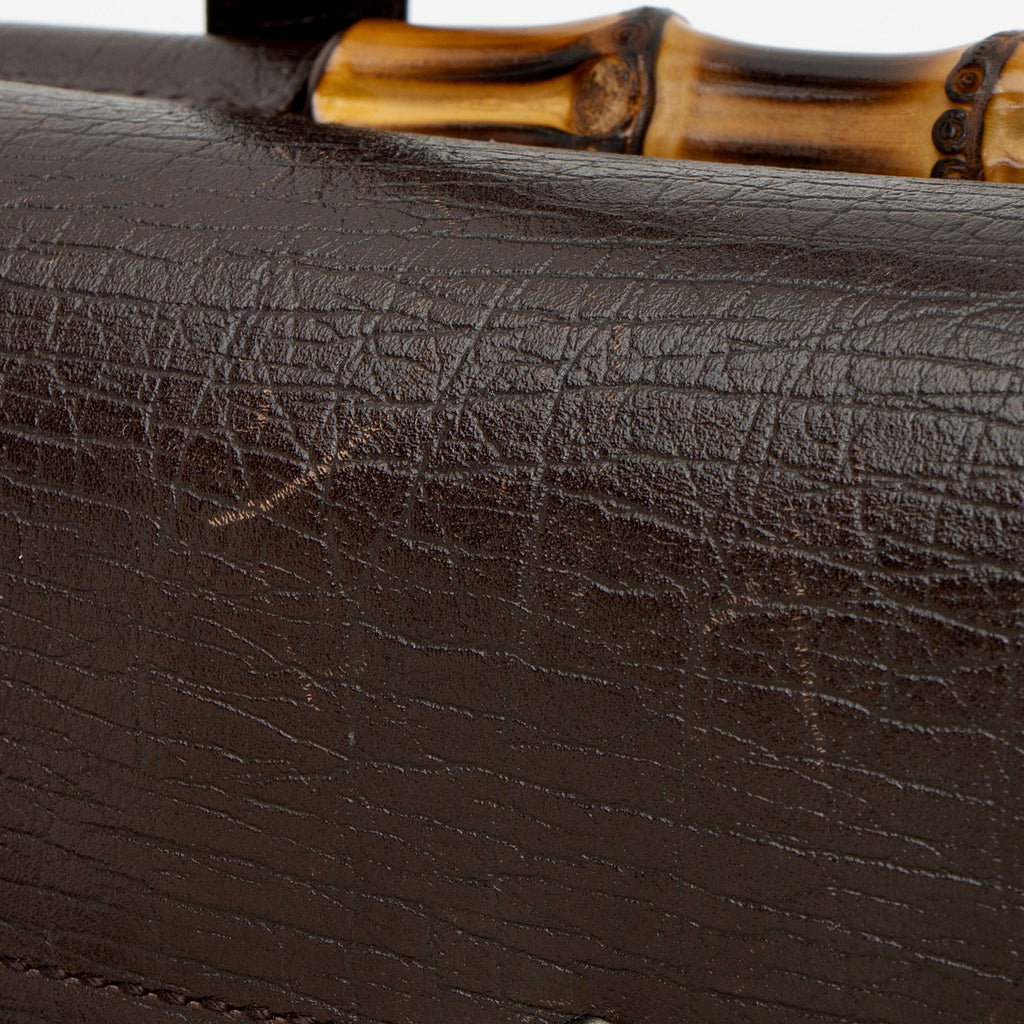 Gucci GG Canvas Bamboo Bullet Medium Satchel (SHF-QsKk05)