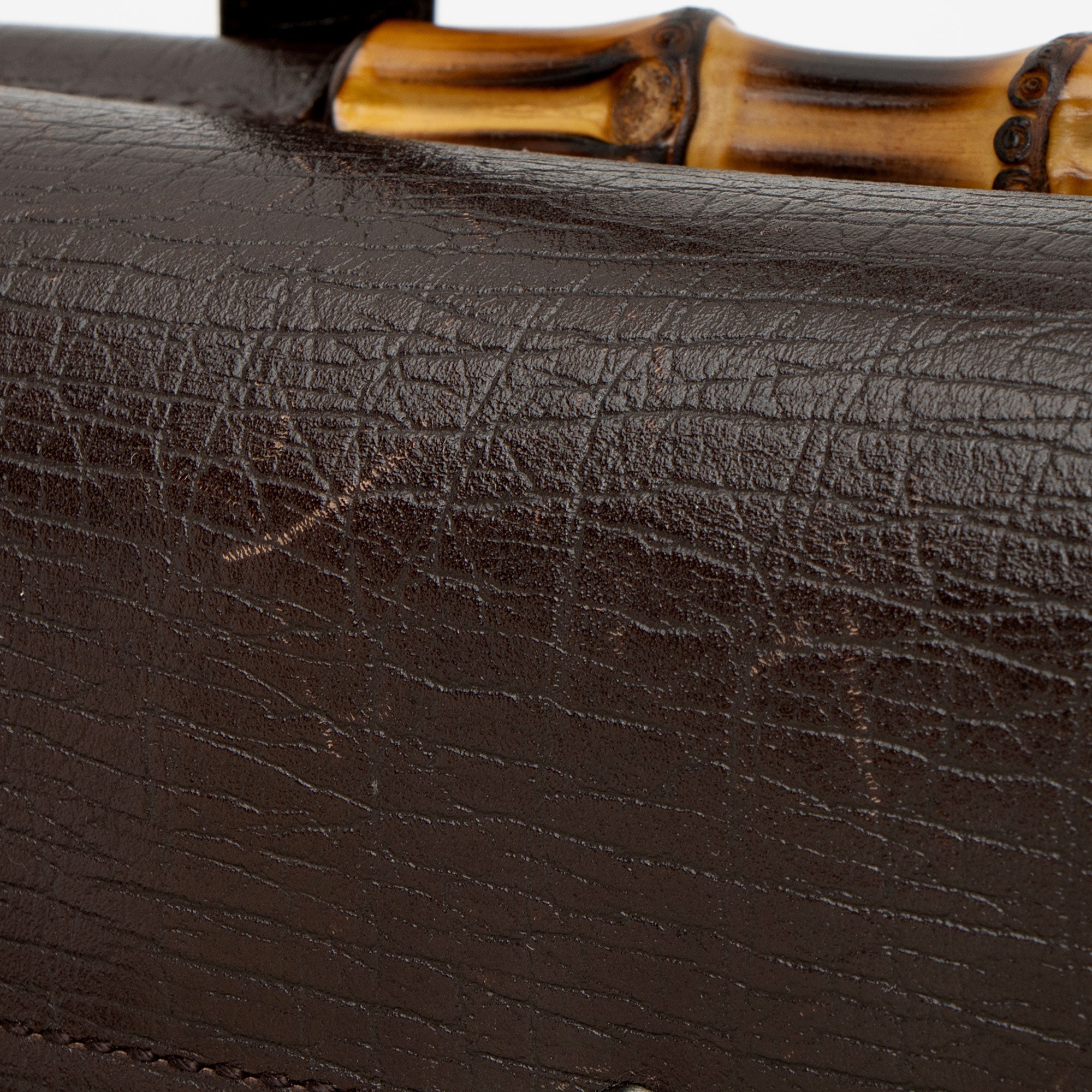 Gucci GG Canvas Bamboo Bullet Medium Satchel (SHF-QsKk05)