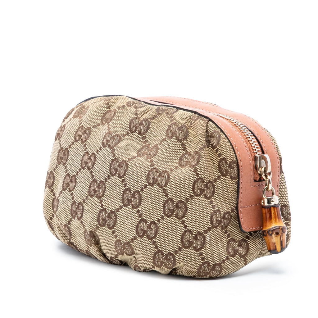 Gucci GG Canvas Bamboo Clutch