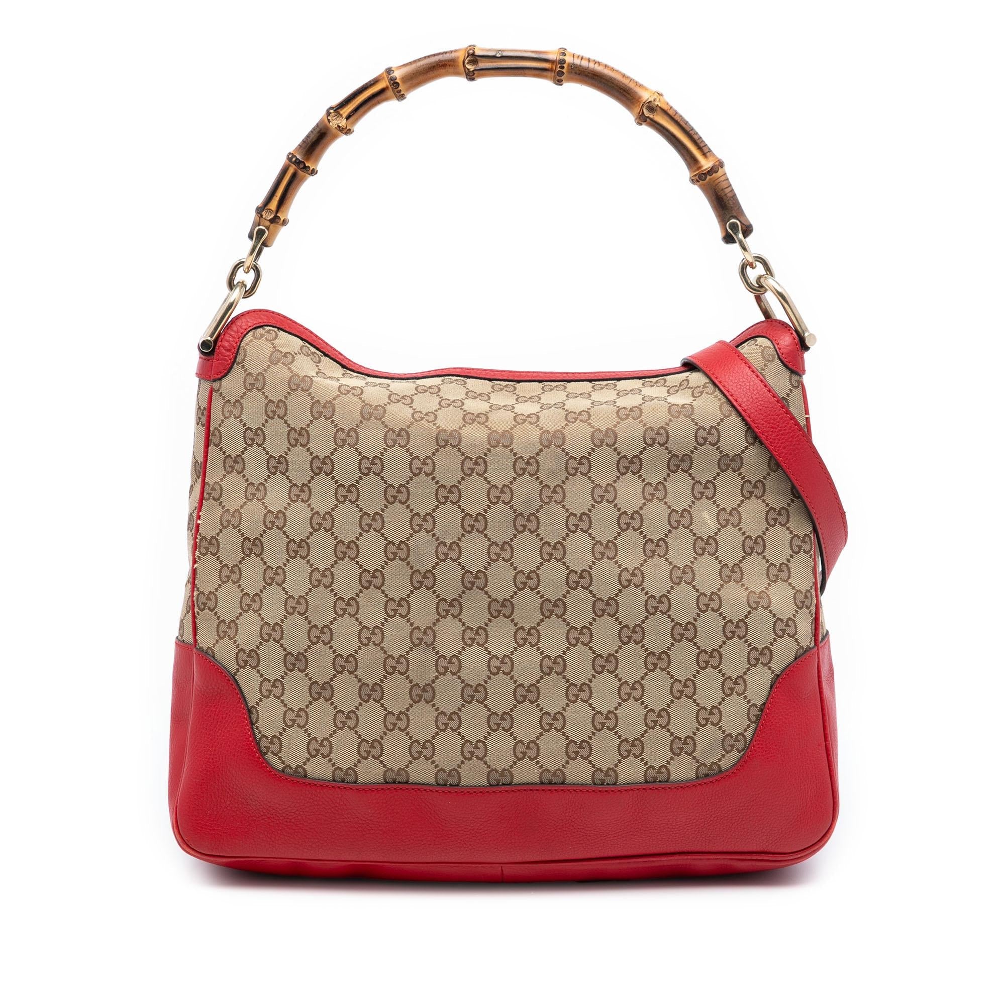 Gucci GG Canvas Bamboo Diana Satchel