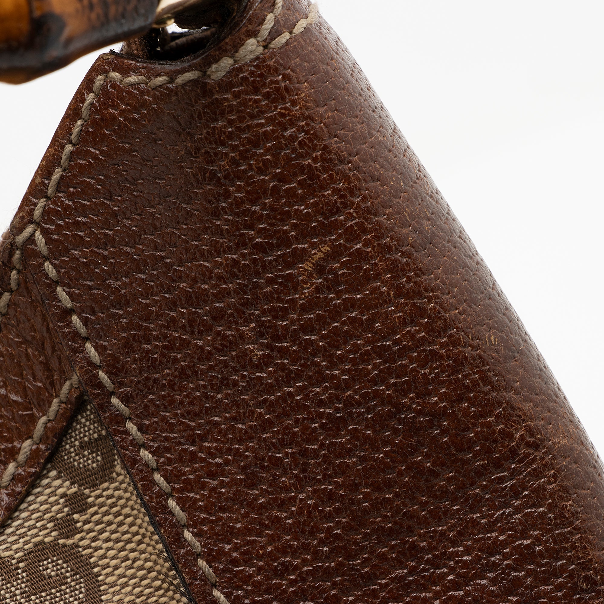 Gucci GG Canvas Bamboo Half Moon Medium Hobo (SHF-23738)