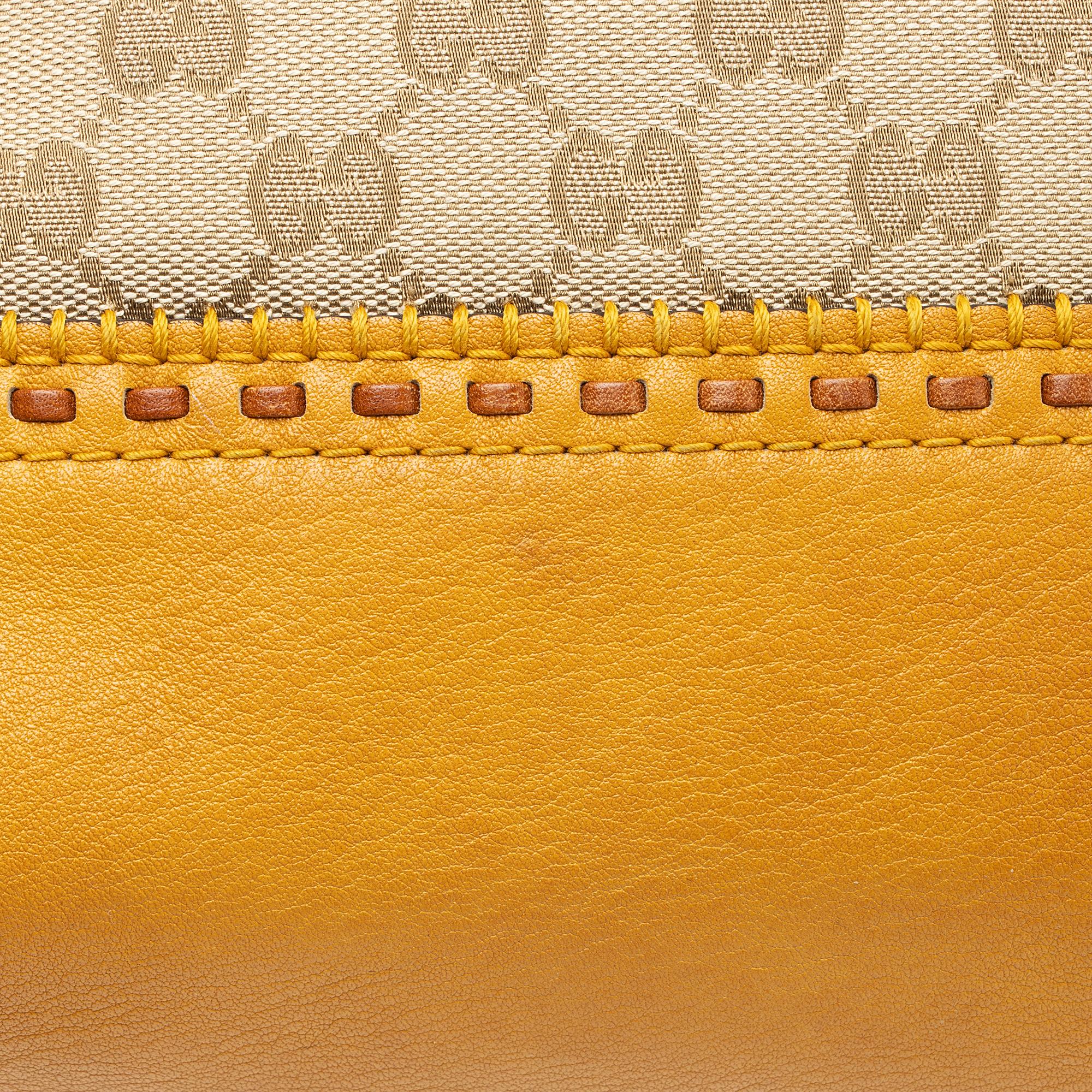 Gucci GG Canvas Bamboo Laidback Crafty Dome Satchel (SHF-galLHz)