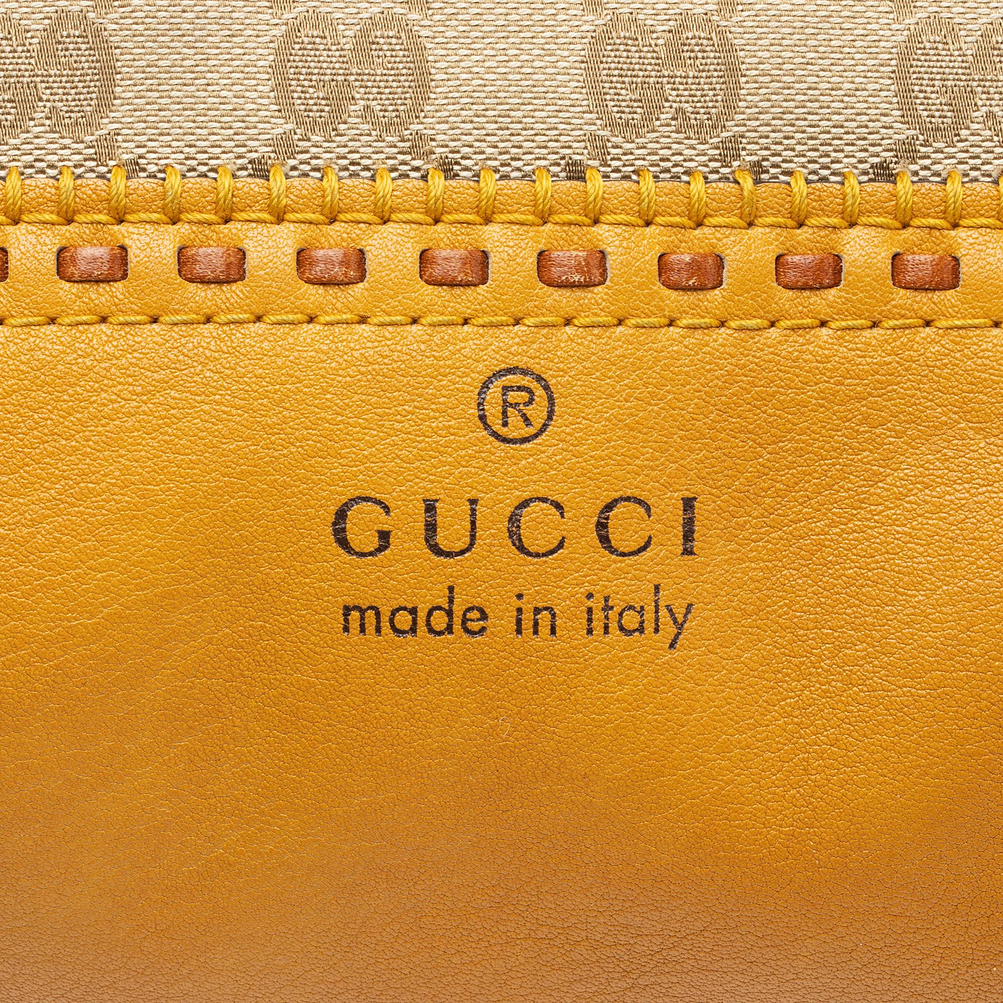 Gucci GG Canvas Bamboo Laidback Crafty Dome Satchel (SHF-galLHz)