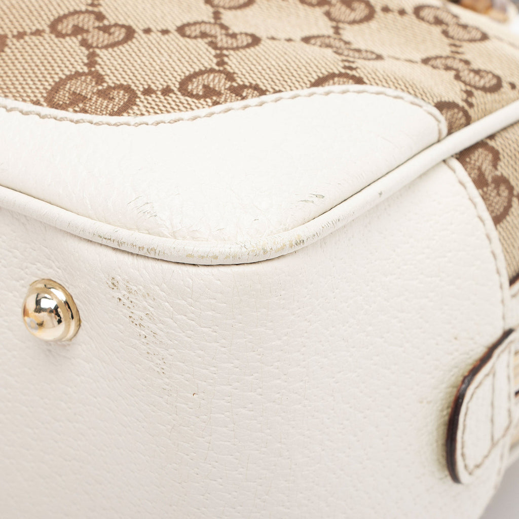 Gucci GG Canvas Bamboo Mini Satchel (SHF-yKtYU5)