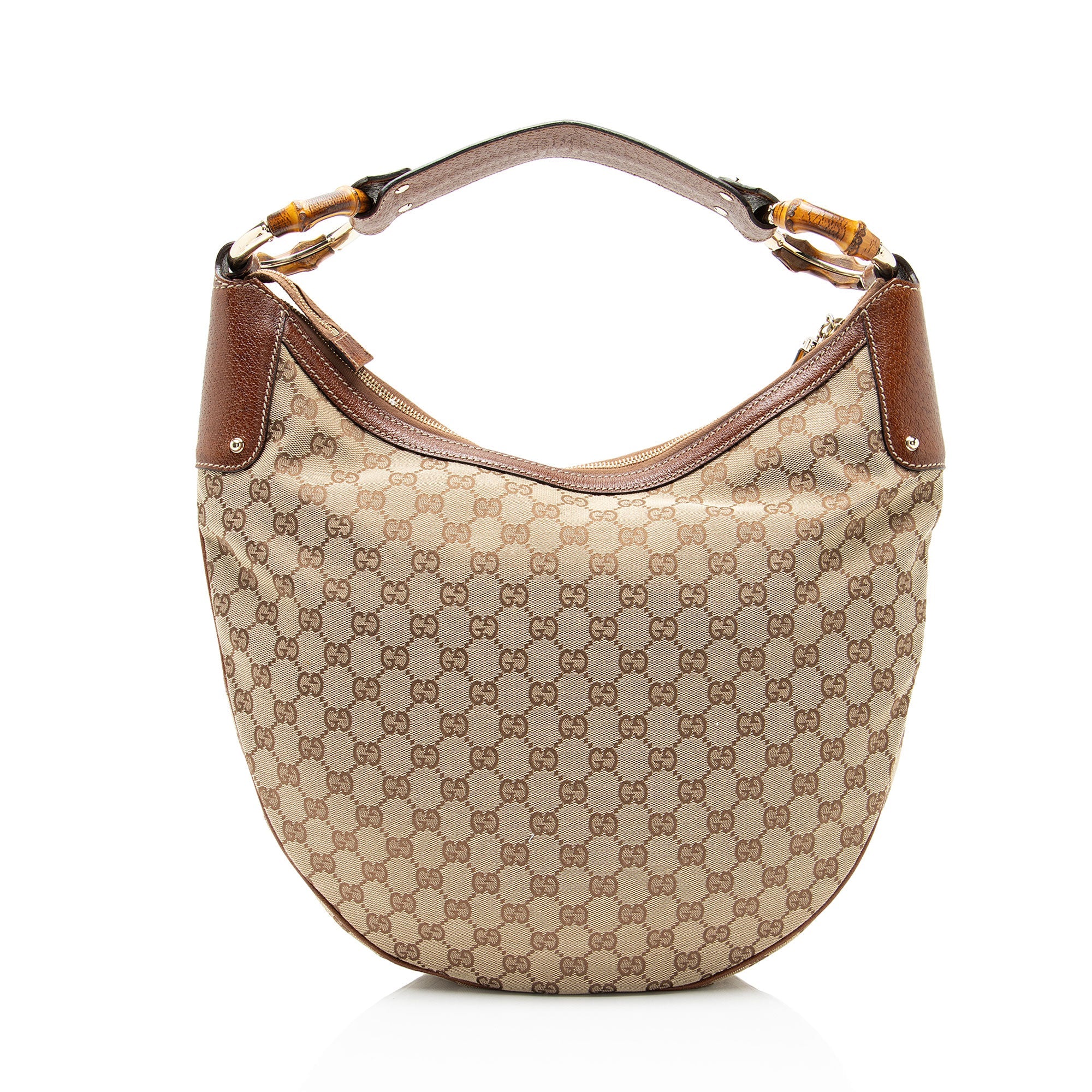 Gucci GG Canvas Bamboo Ring Large Hobo