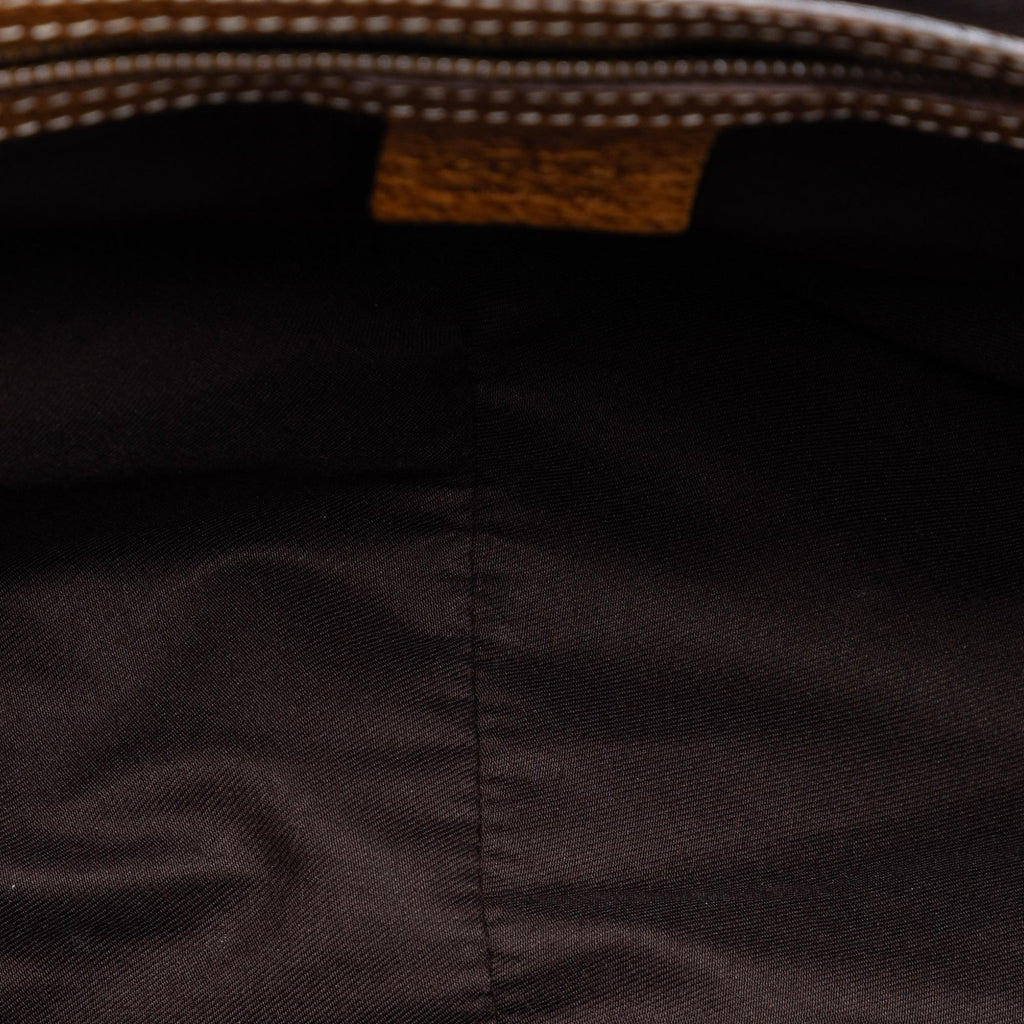 Gucci GG Canvas Bamboo Studded Hobo