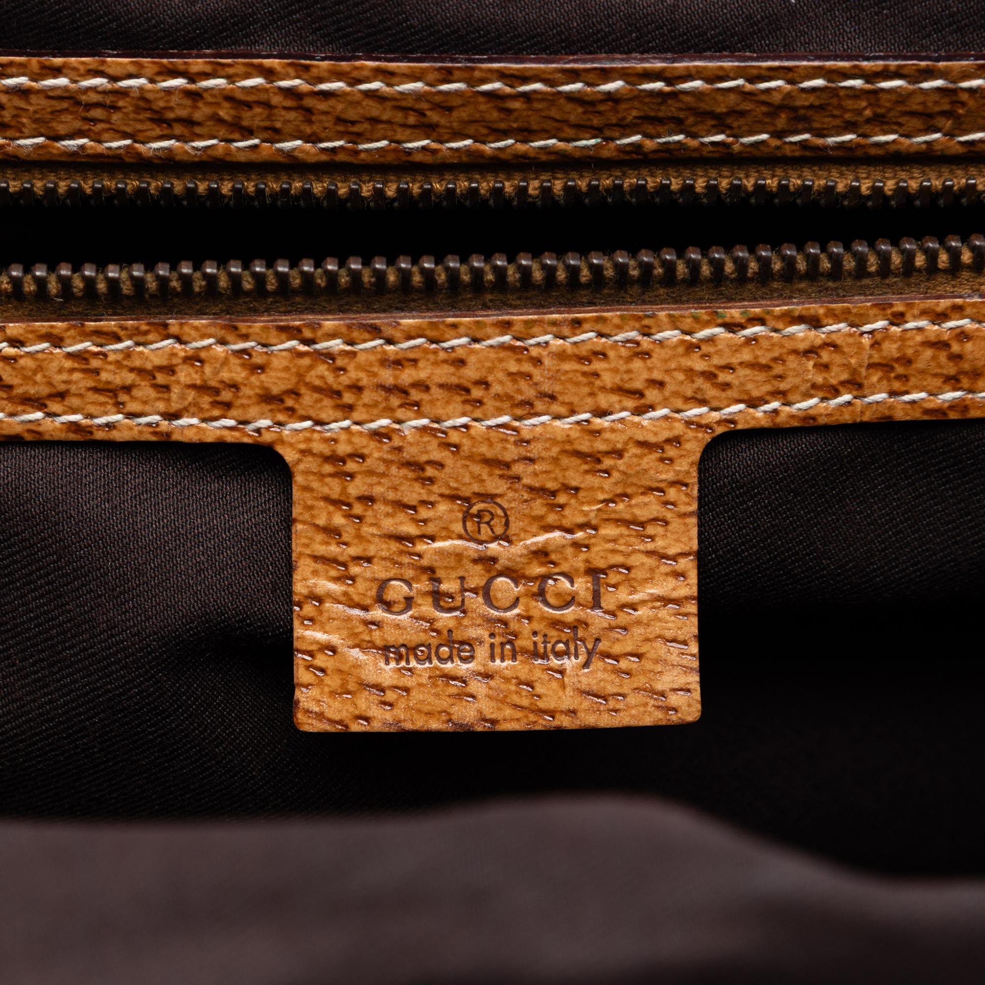 Gucci GG Canvas Bamboo Studded Hobo