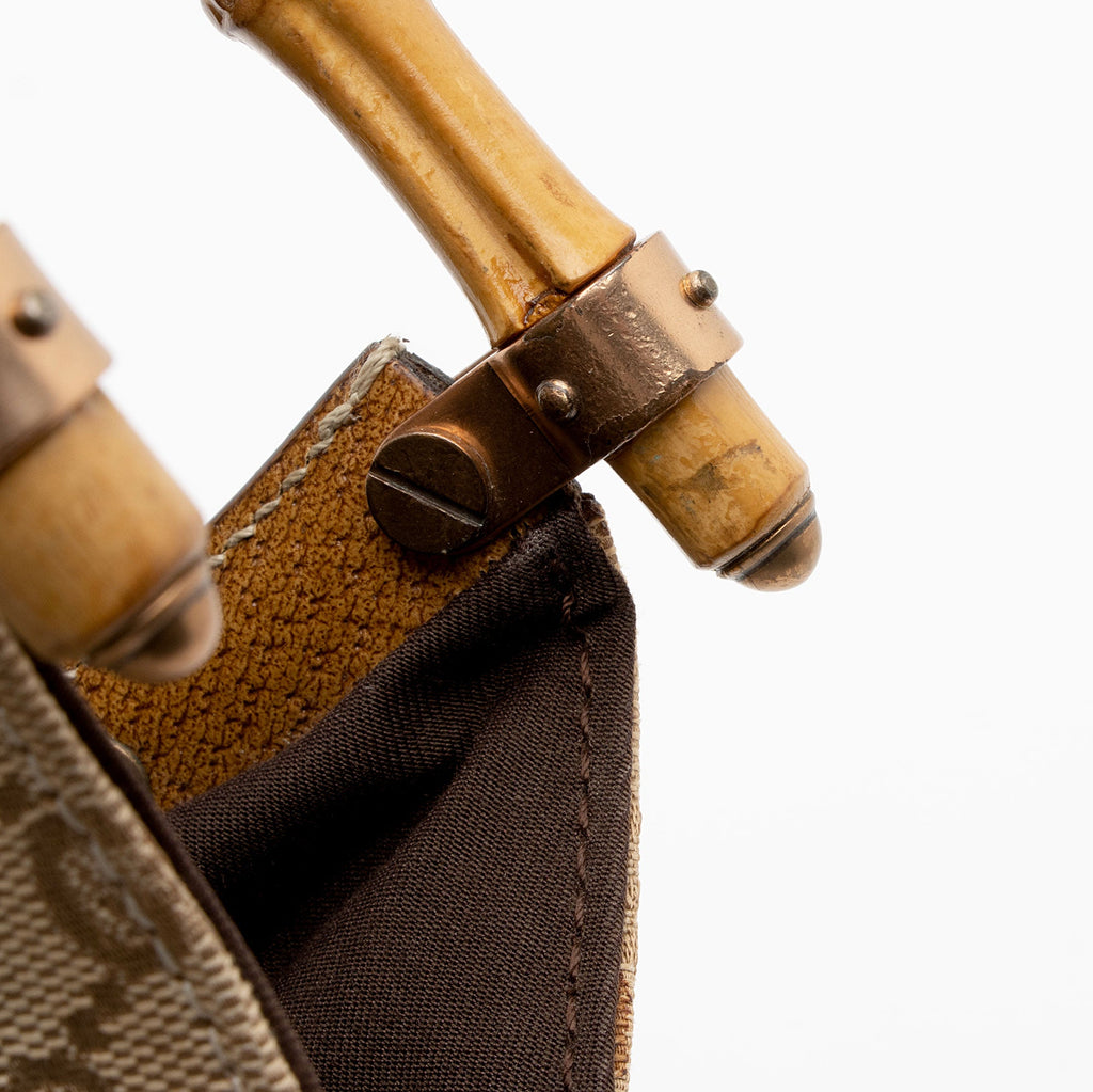 Gucci GG Canvas Bamboo Studded Small Hobo (SHF-EISNu2)