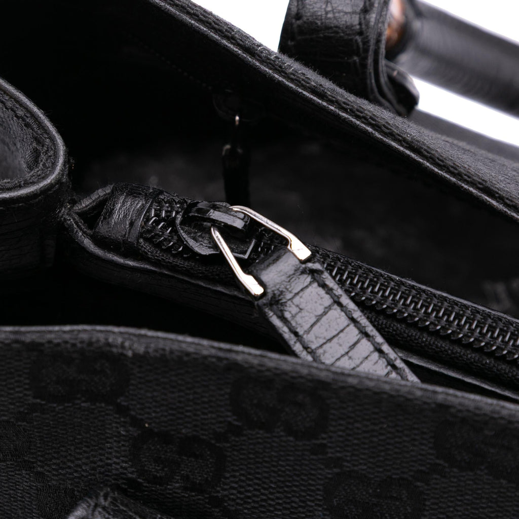 Gucci GG Canvas Bamboo Tote