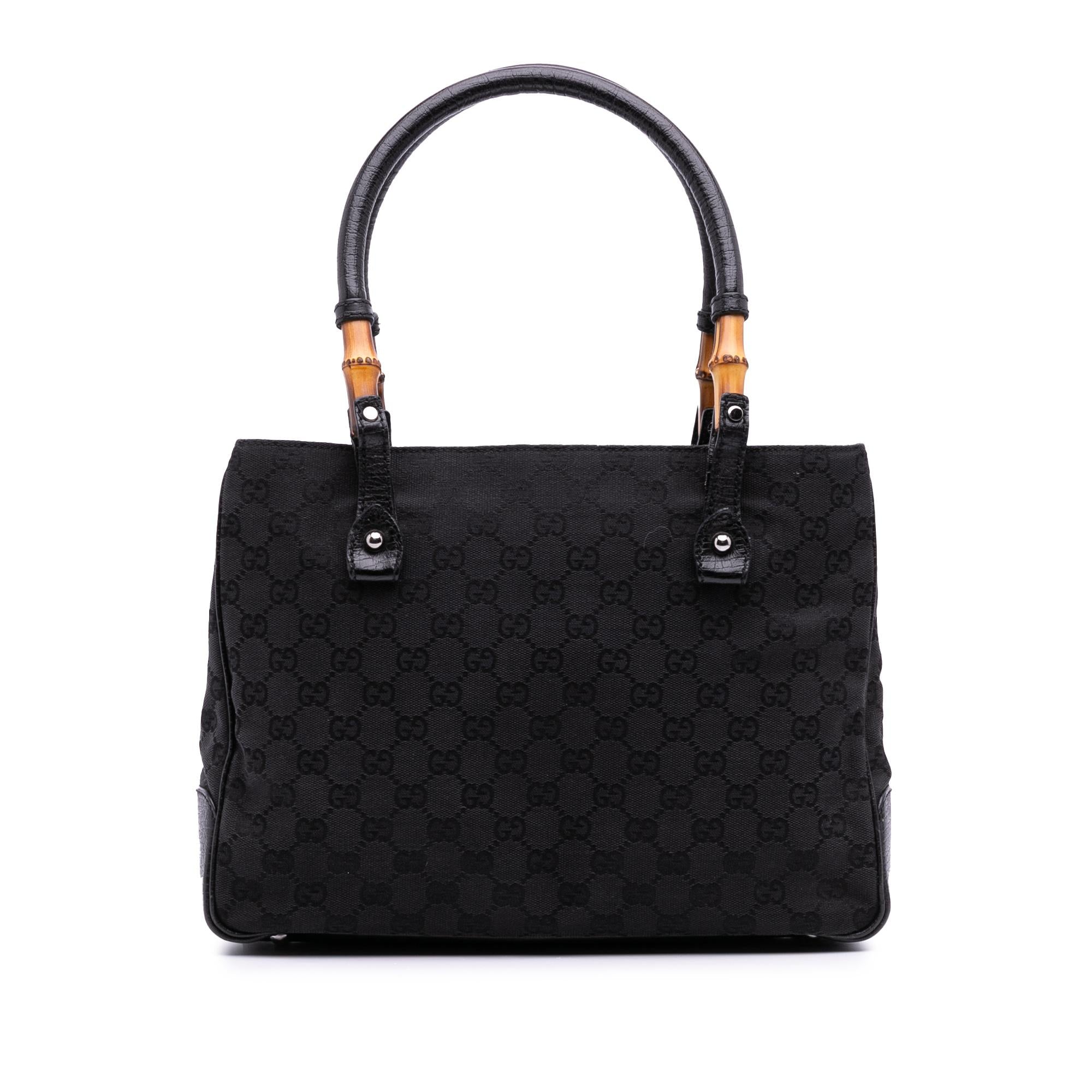 Gucci GG Canvas Bamboo Tote