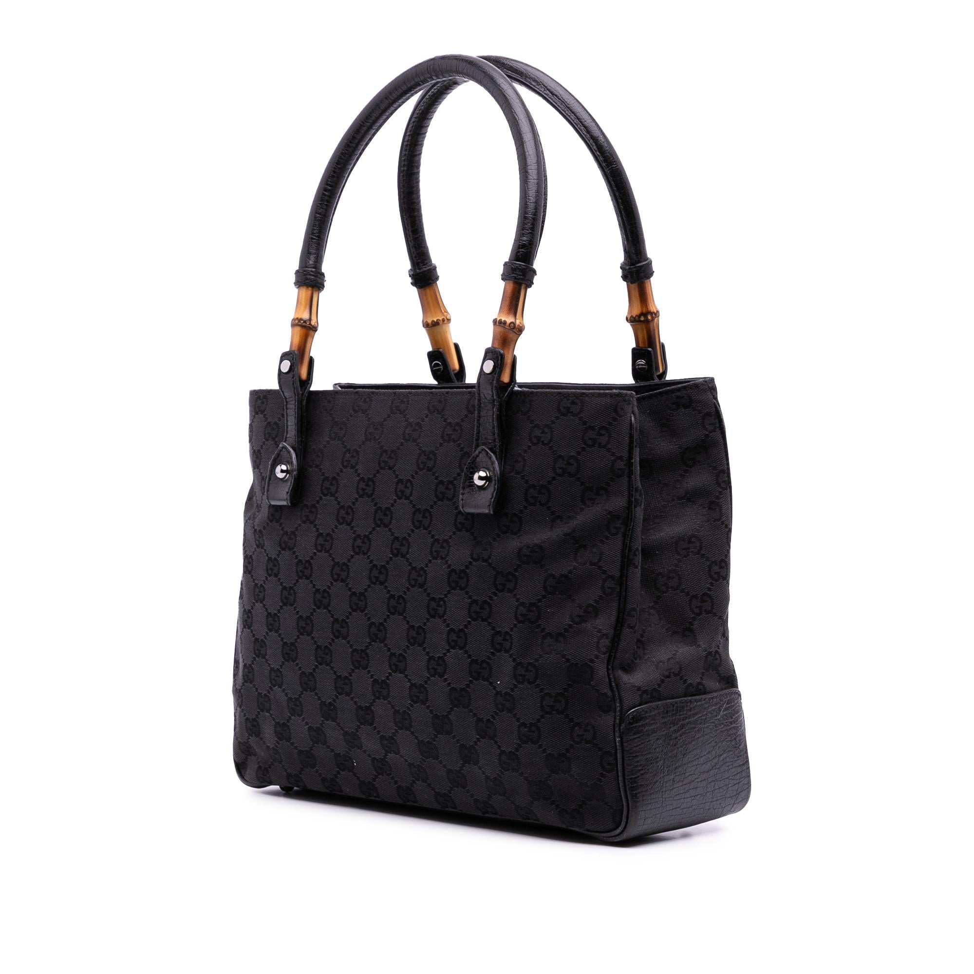 Gucci GG Canvas Bamboo Tote