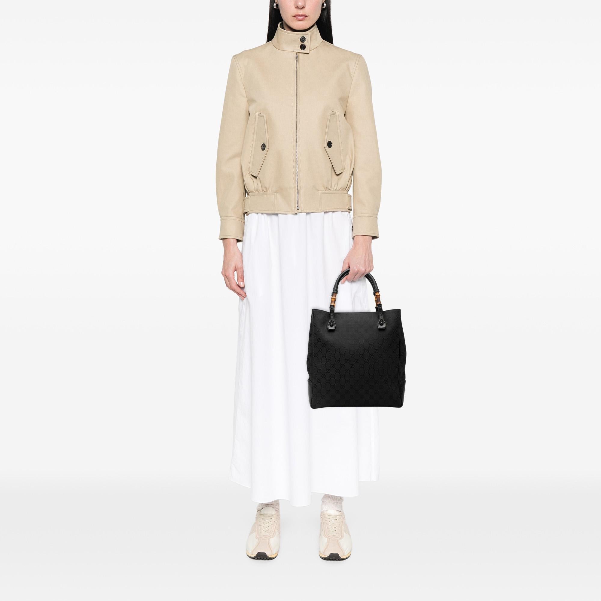 Gucci GG Canvas Bamboo Tote