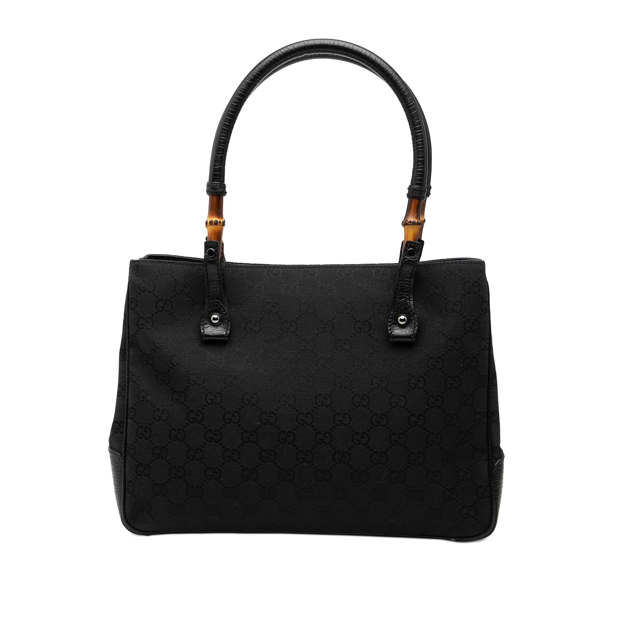 Gucci GG Canvas Bamboo Tote