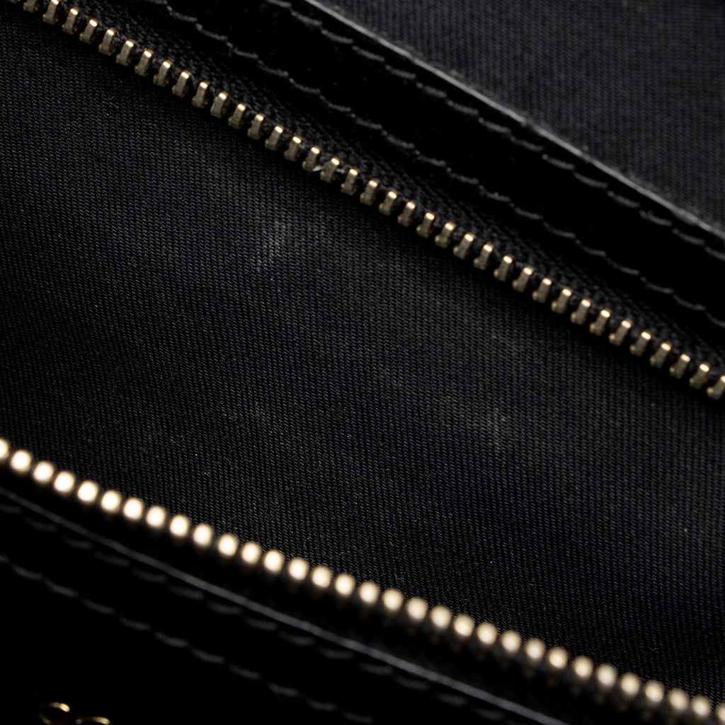 Gucci Leather Studded Web Bamboo Bullet Medium Satchel