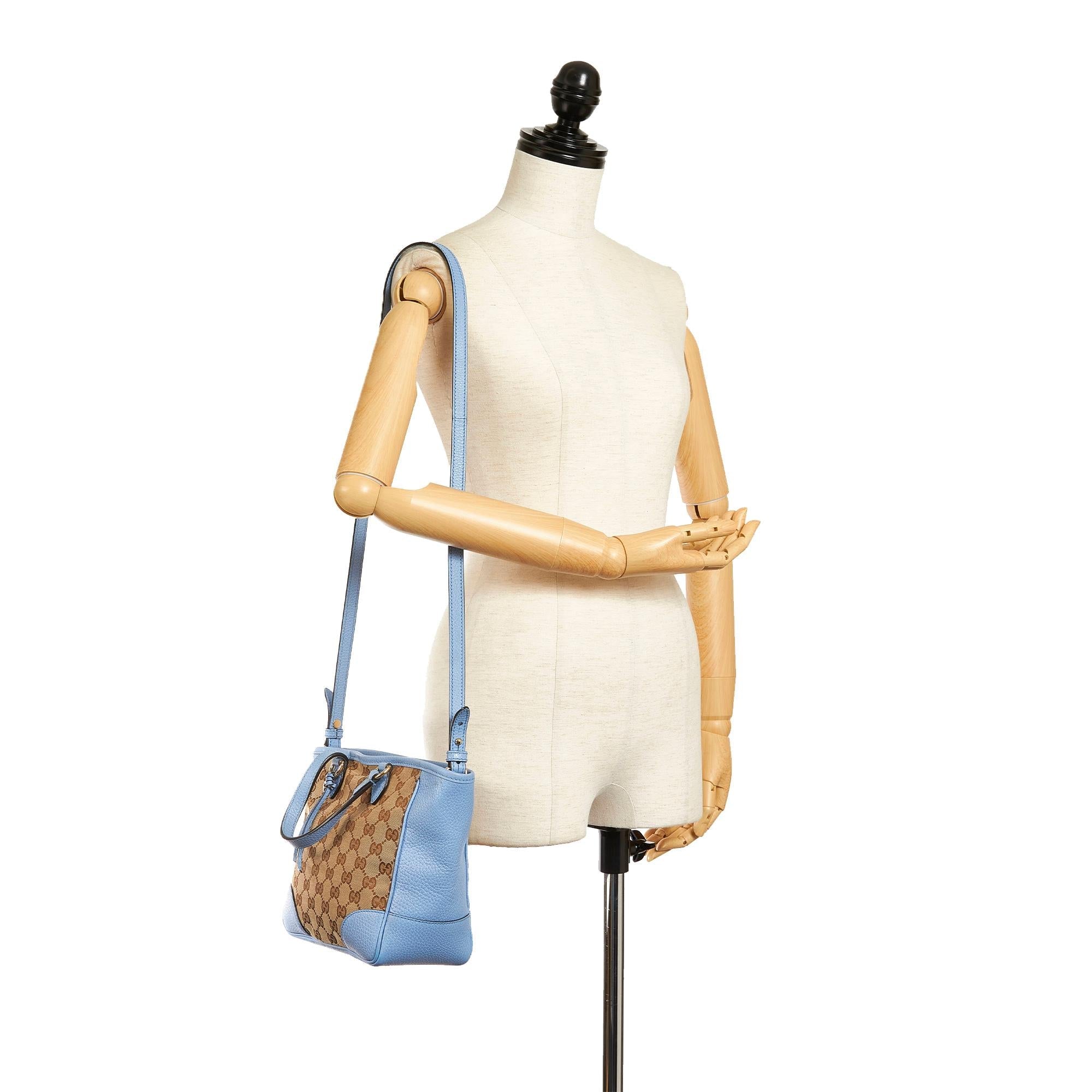 Gucci GG Canvas Bree Leather Satchel (SHG-34176)