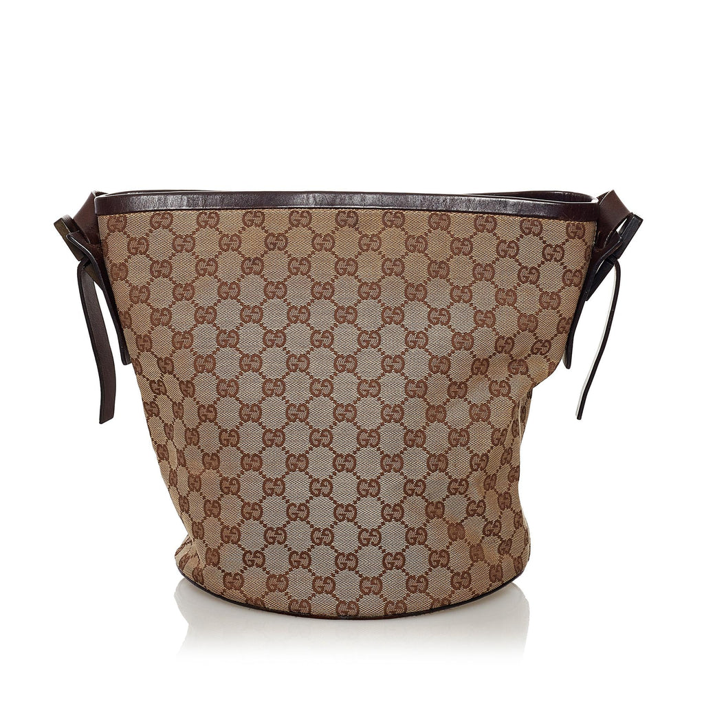 Gucci GG Canvas Bucket Bag (SHG-32842)