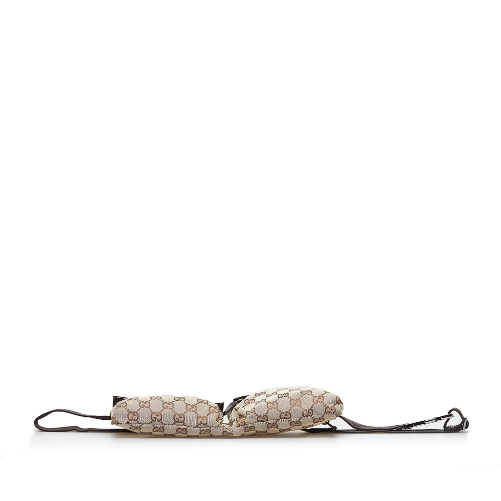 Gucci GG Canvas Double Pocket Belt Bag (SHG-MsV5eS)